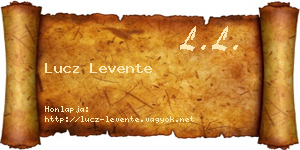 Lucz Levente névjegykártya